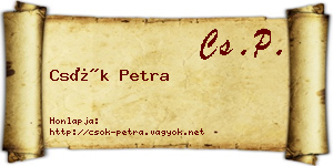 Csók Petra névjegykártya